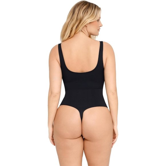 Women Slimming V Neck Bodysuits Snatched Waist Body Suit Sculpting Thong Shaper - Picture 3 of 6